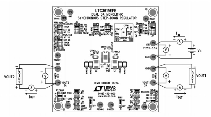 Schaltplan - Analog Devices Inc. DC1572A Demonstrationsschaltung Schaltplan - Analog Devices Inc. DC1572A Demonstrationsschaltung